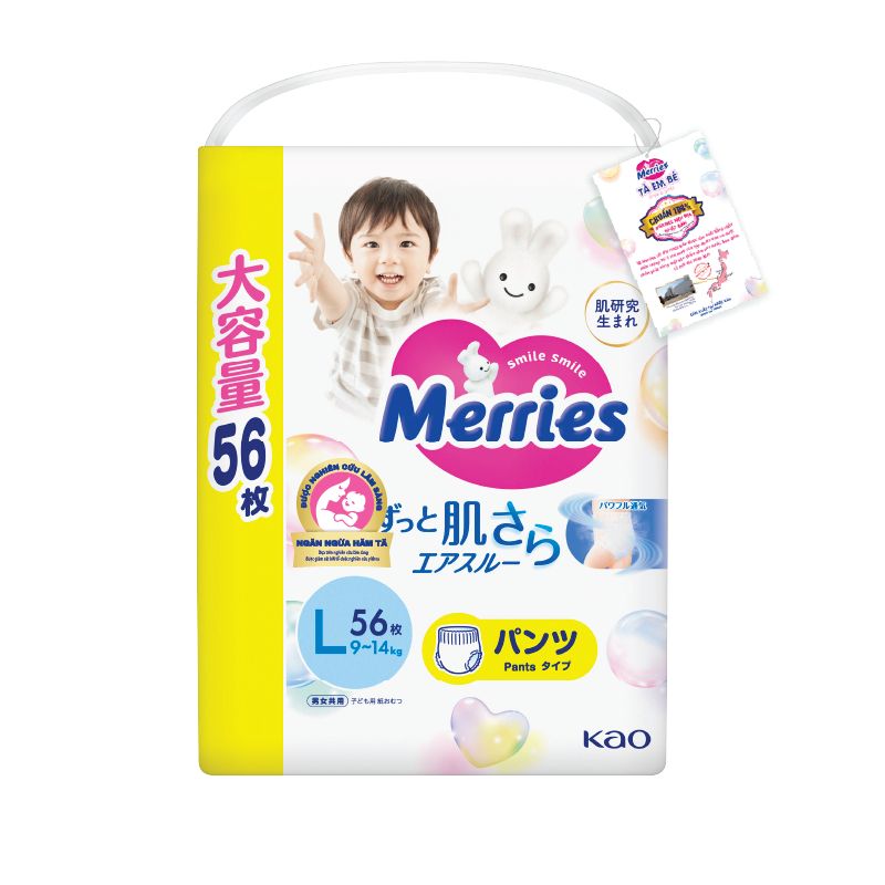 Bỉm quần Merries Jumbo size L56 (New)