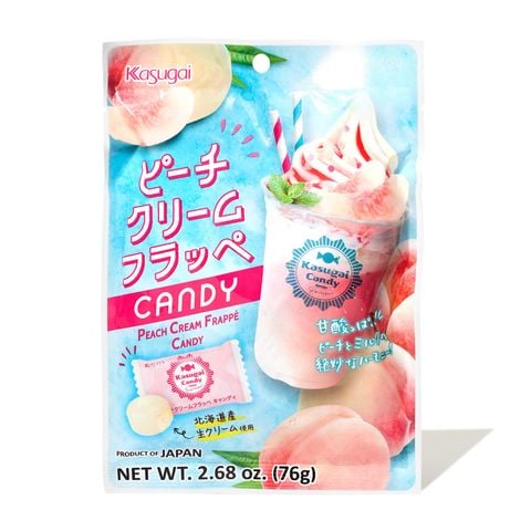 Kẹo vị kem đào Kasugai Peach Cream Frappé Candy 76g (12x2)