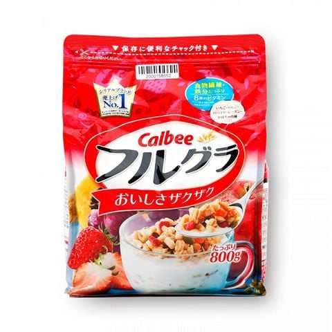Ngũ cốc Calbee Nhật Bản loại cơ bản vị táo, dâu