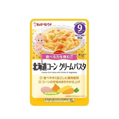 Mì ý gà và rau củ xốt kem bắp Hokkaido Kewpie 80g