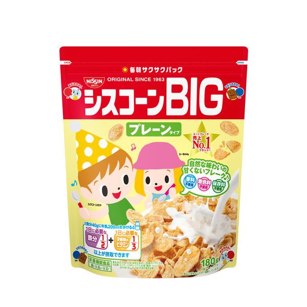 Ngũ cốc dinh dưỡng Nissin Ciscorn Big Plain Flakes 180g