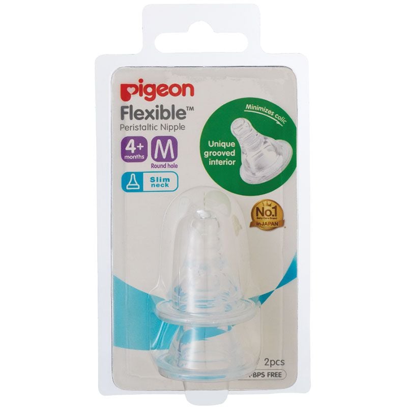 NÚM TI PIGEON SIÊU MỀM SIZE M BÌNH CỔ HẸP (DATE 16/09/2024)