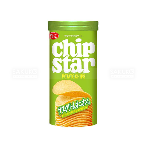 Khoai tây YBC vị kem chua hành tây Chip Star - Potato Chips Sour Cream & Onion 45g (48)