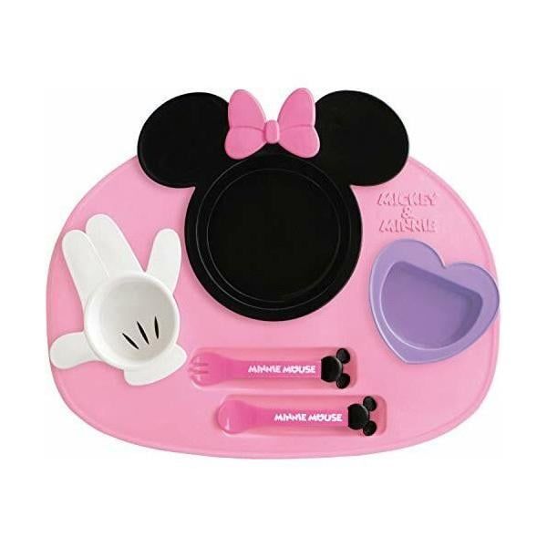 BỘ BÁT THÌA DĨA TẬP ĂN NISHIKI KASEI HÌNH MINNIE (TÚI)