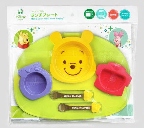 Bộ bát thìa dĩa tập ăn Nishiki Kasei hình gấu Pooh (túi)