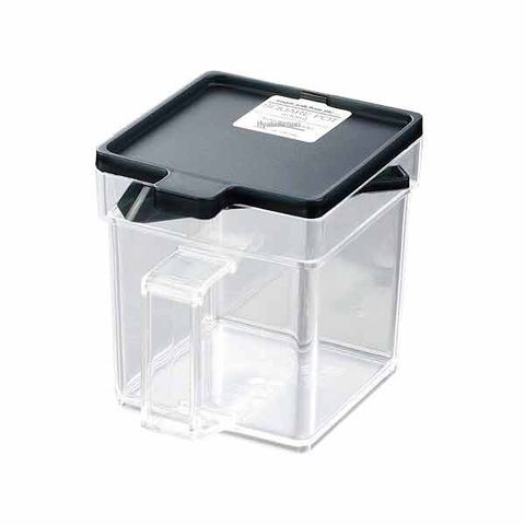 Hộp vuông đựng gia vị Seria kèm thìa đo lường 400ml màu đenGDJ - 777