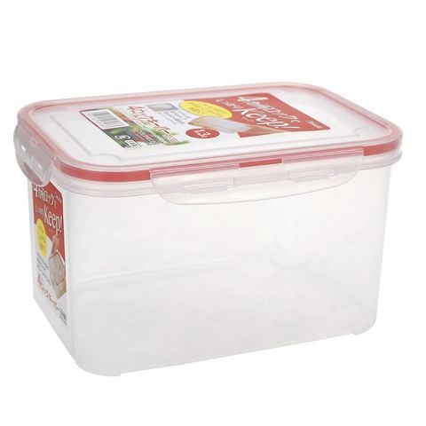 Hộp nhựa đựng thực phẩm kèm nắp Inomata 1,3L dáng cao GDJ - 383