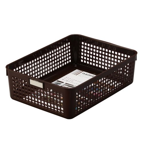 Rổ nhựa đựng đồ Inomata 21,4x28,9x8,8cm màu nâuGDJ - 370