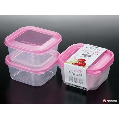 Hộp nhựa đựng thực phẩm Seria màu hồng 750mlx2