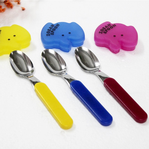 Thìa inox cho bé kèm hộp đựng hình thú Echo Metal