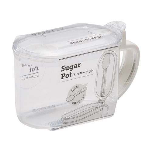 Lọ đựng đường Seria có nắp đậy trong suốt 650ml màu trắng - 006