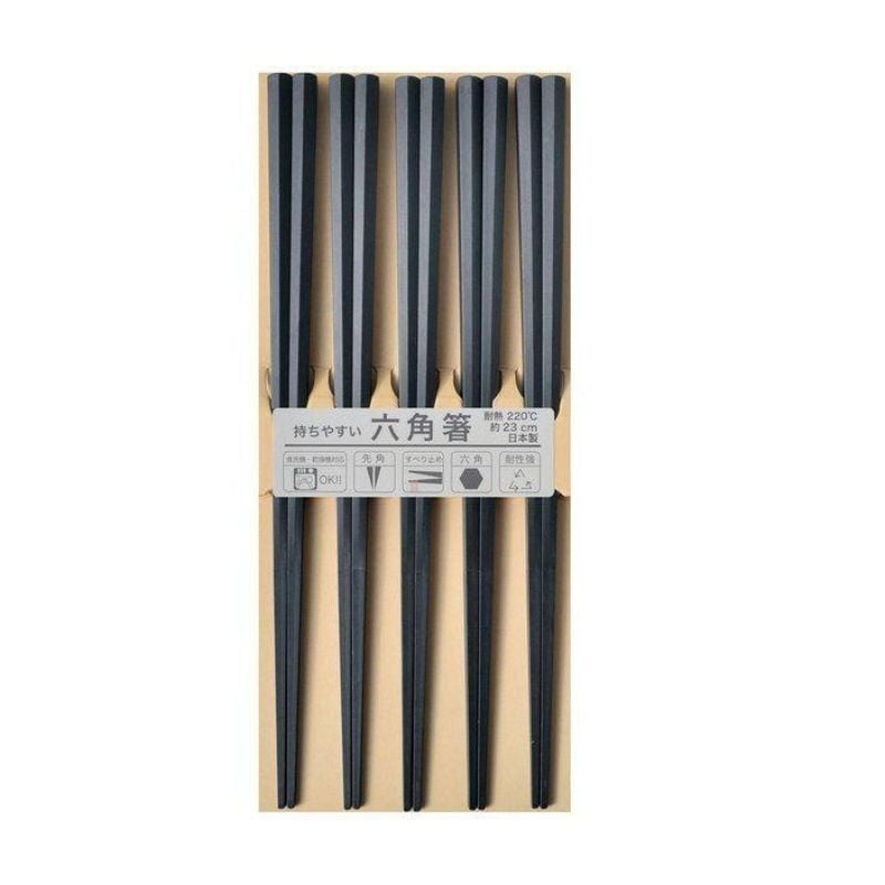 SET 5 ĐÔI ĐŨA ĂN NHỰA ISHIZUKA 23CM