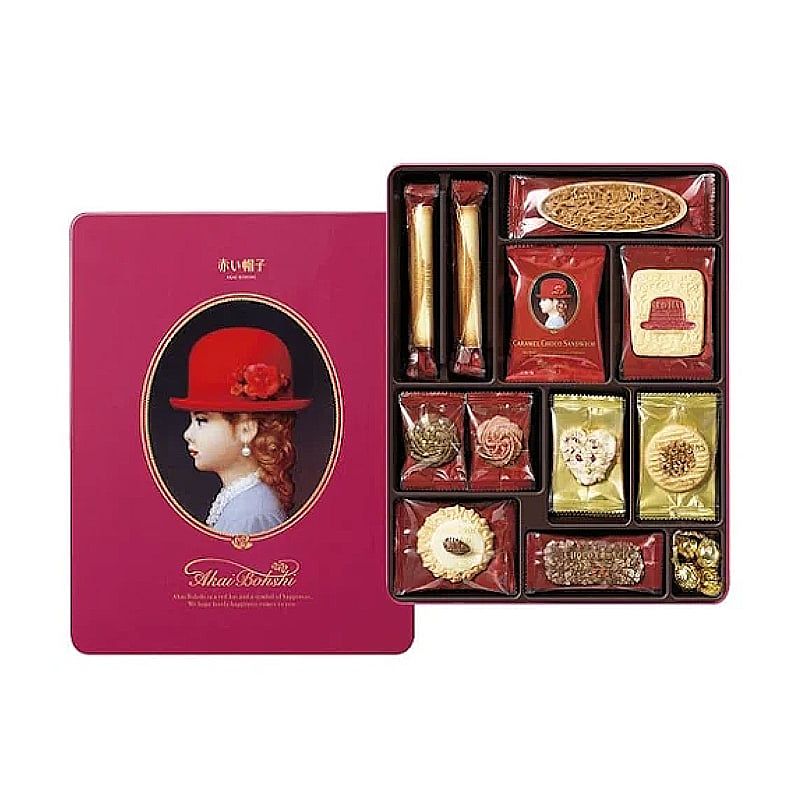 BÁNH TỔNG HỢP AKAI BOHSHI - RED HAT PINK BOX 279G (6)