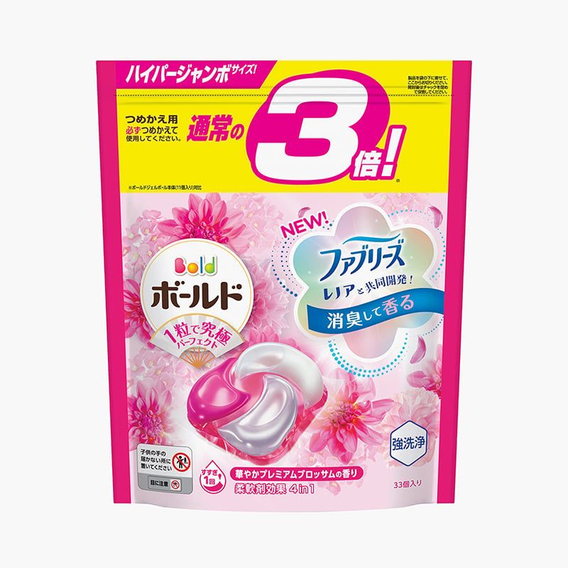 VIÊN GIẶT 4D MÀU HỒNG GEL BALL BOLD P&G 33 VIÊN/ TÚI