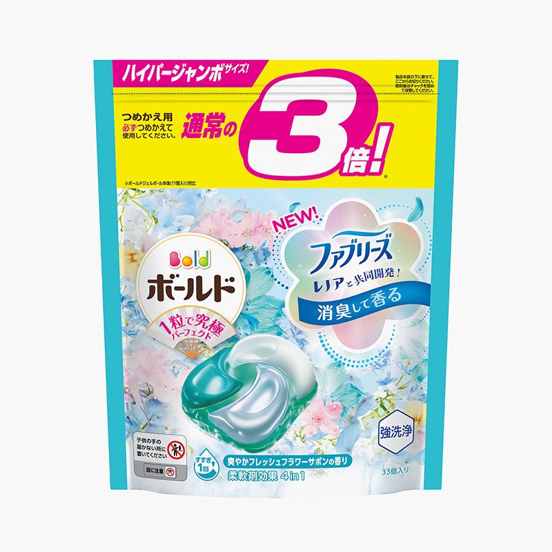 VIÊN GIẶT 4D MÀU XANH GEL BALL BOLD P&G 33 VIÊN/ TÚI