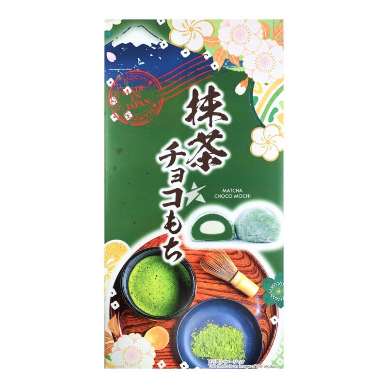 BÁNH MOCHI TRÀ XANH NHÂN SOCOLA TRẮNG 216G (18 CÁI)