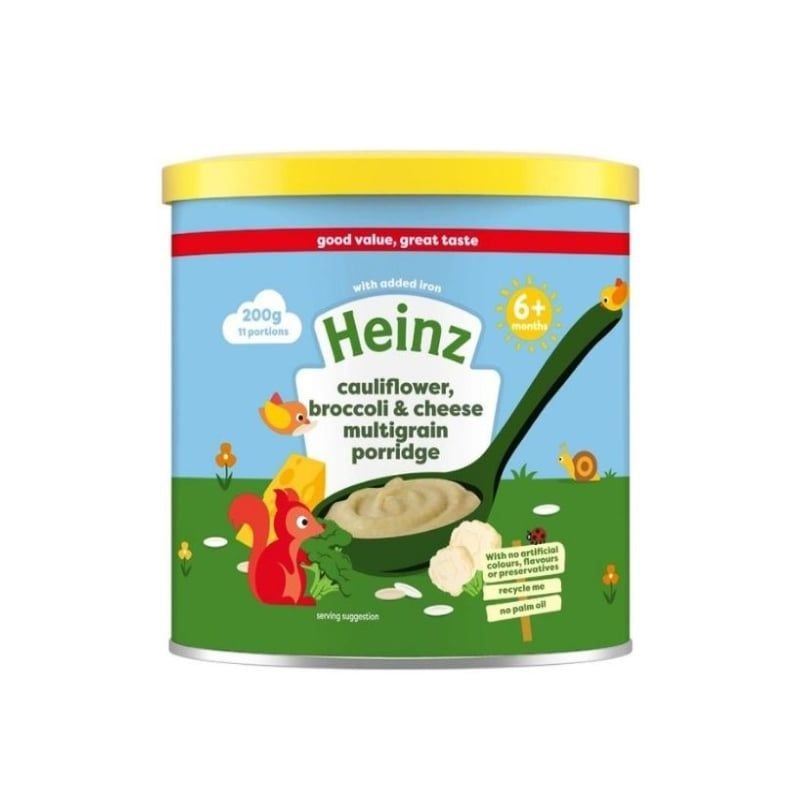 Bột ăn dặm Heinz vị súp lơ, bông cải, phô mai 6 tháng+