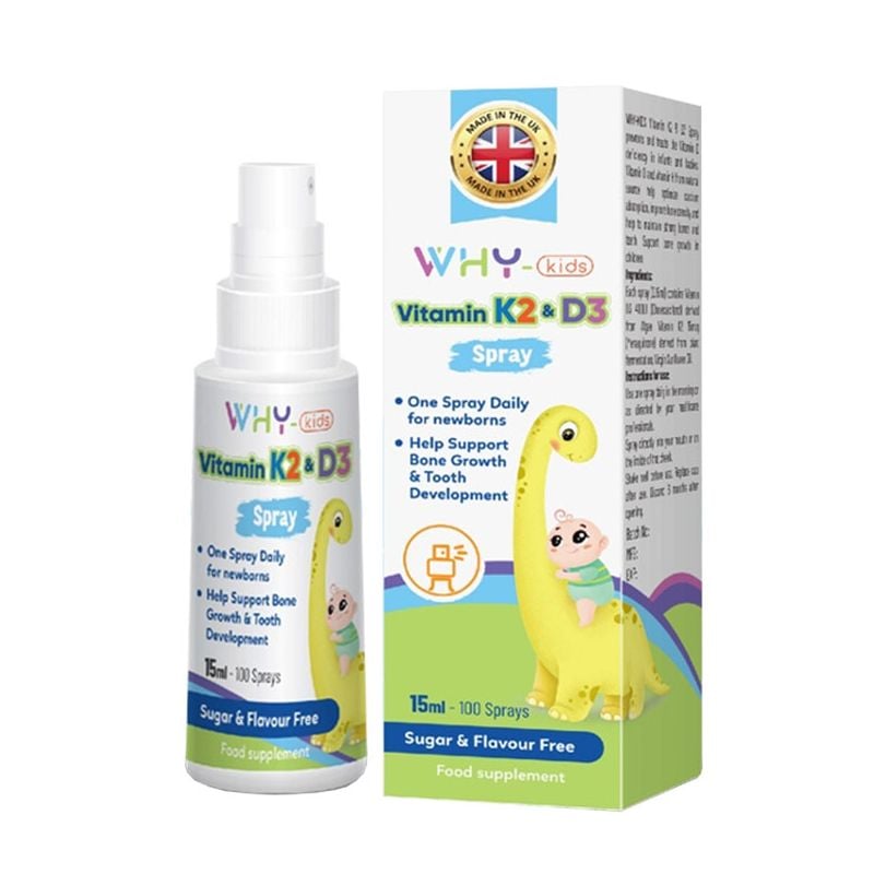 THỰC PHẨM BẢO VỆ SỨC KHỎE WHY-KIDS VITAMIN K2& D3 SPRAY
