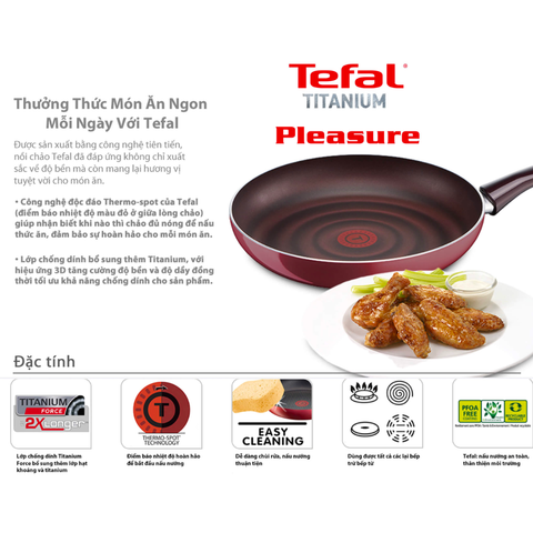 Chảo chống dính Tefal Pleasure 30cm