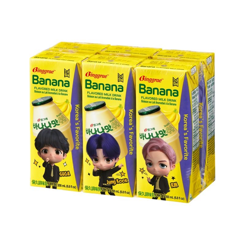 SỮA BINGGRAE HƯƠNG CHUỐI 200ML (6 HỘP/LỐC)