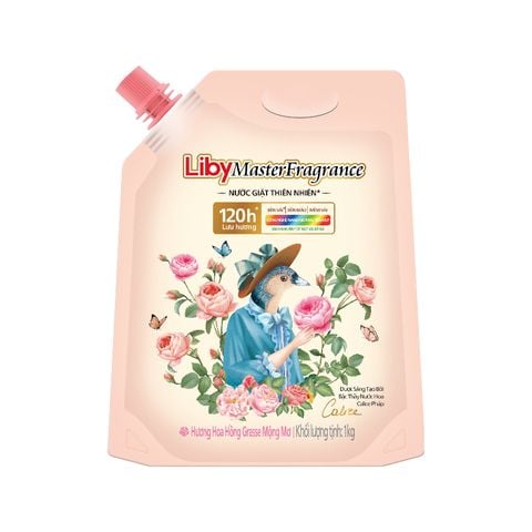 Nước giặt Liby Masterfragrance hương hoa grasse thiên nhiên 1Kg