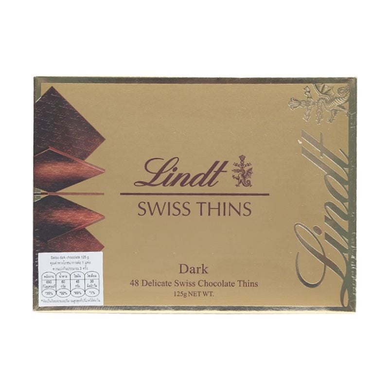 SÔ-CÔ-LA LINDT SWISS DARK THINS 125G