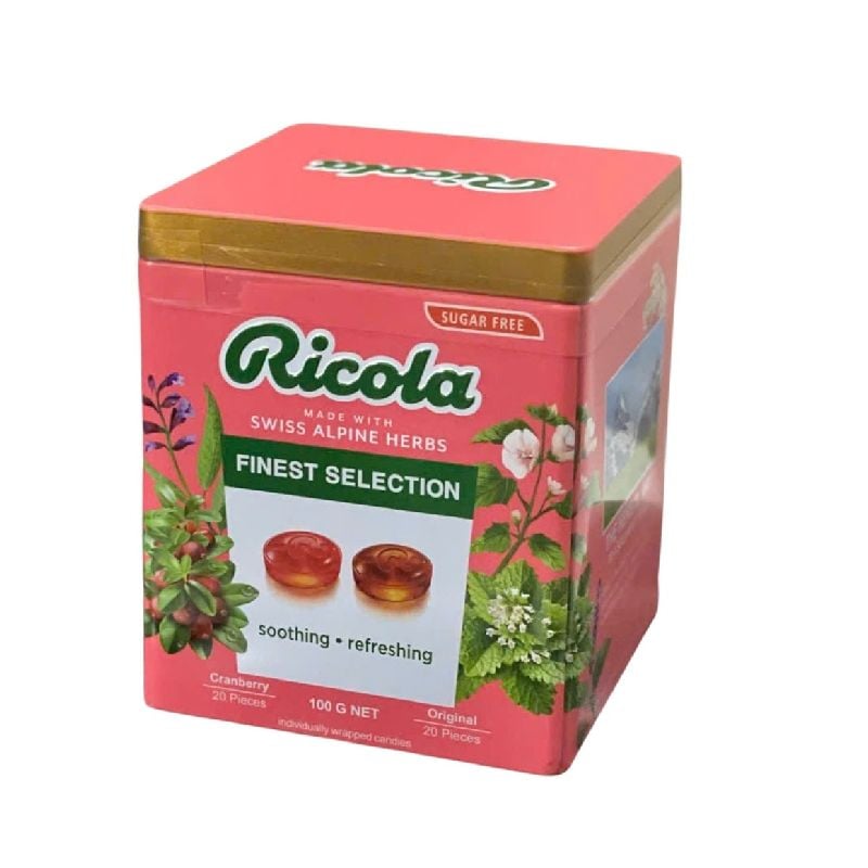 Hộp kẹo thảo mộc Ricola Finest Selection 100g