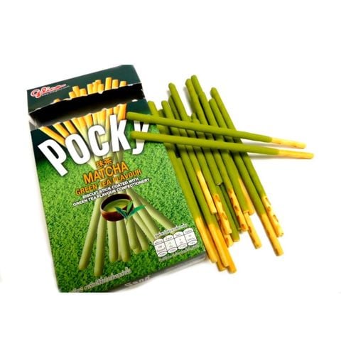 Bánh Glico Pocky Kem Trà Xanh Vị Sữa (Restage) 35G