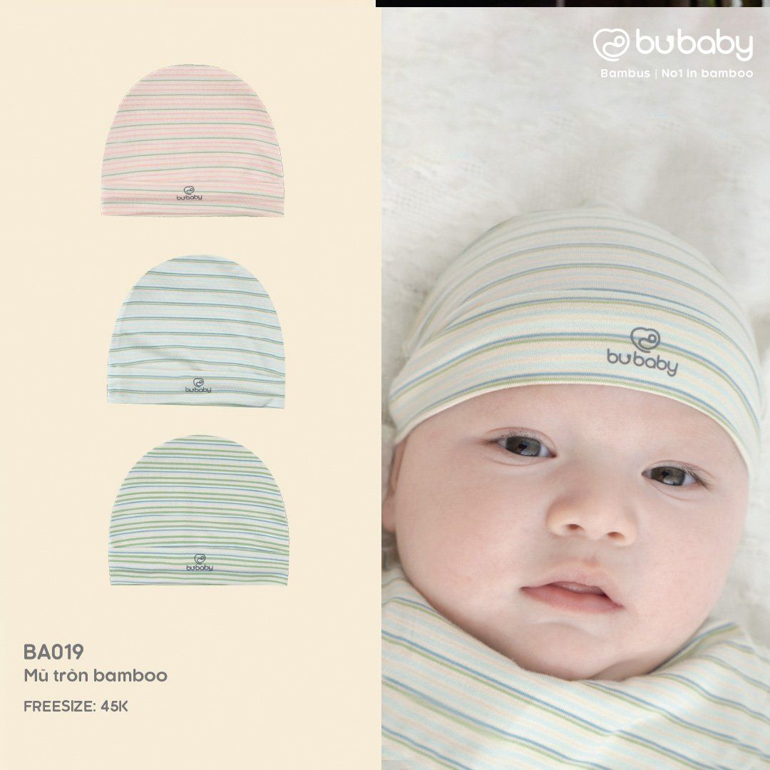 Mũ tròn BU Baby Bamboo size 0-3M