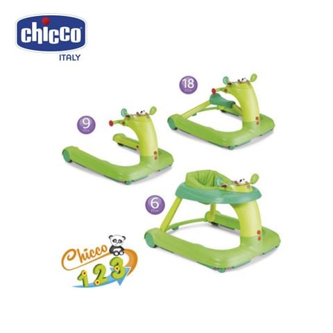 Xe tập đi ba bước 123 Chicco màu xanh lá