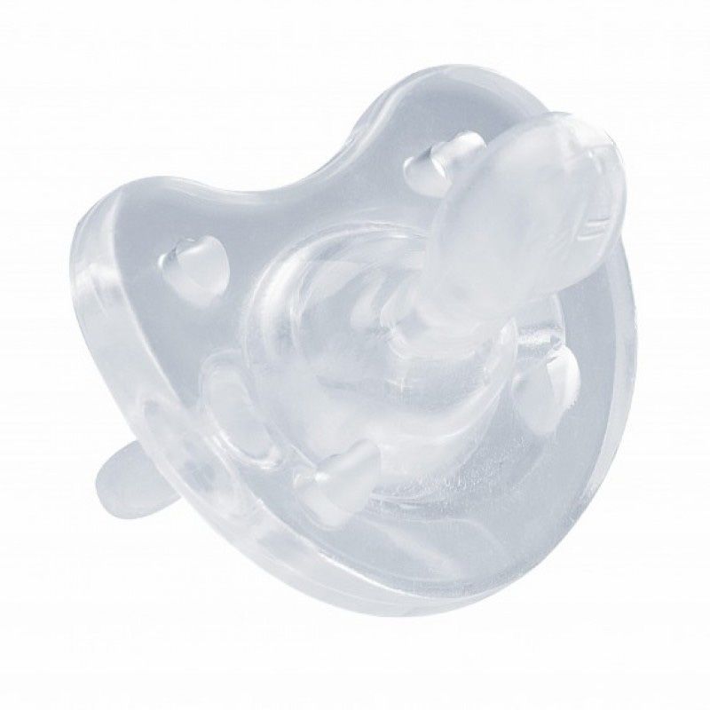 TY NGẬM CHICCO SILICON PHYSIO SOFT TRẮNG 6M+