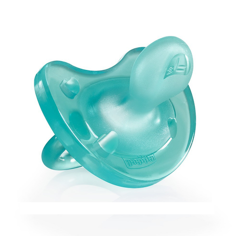 Ty ngậm Chicco Silicon Physio Soft xanh ngọc 6-12M