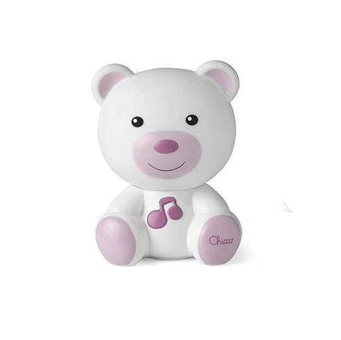 Đèn ngủ Chicco phát nhạc hình gấu Teddy màu hồng 98301