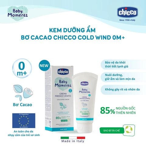 Kem dưỡng ẩm Bơ Cacao Chicco Cold Wind 0M+ 50ml