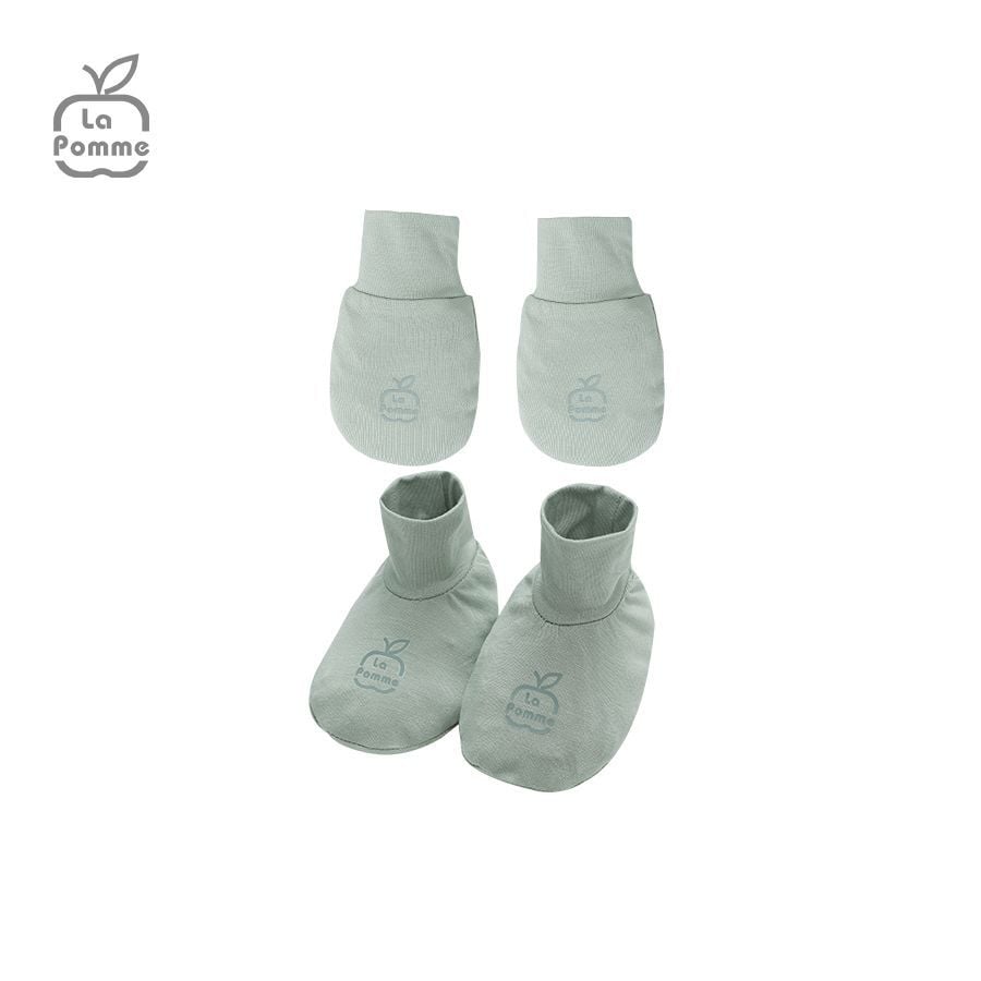 Set bao tay bao chân La Pomme pastel xinh xắn - Xanh