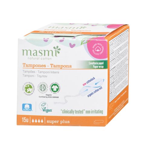 Tampon không cần đẩy 4 giọt hữu cơ Masmi (15m)