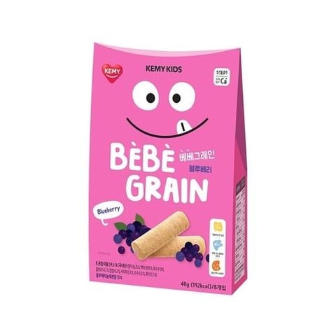 Bánh ăn dặm ngũ cốc Kemy Kids vị việt quất 40g