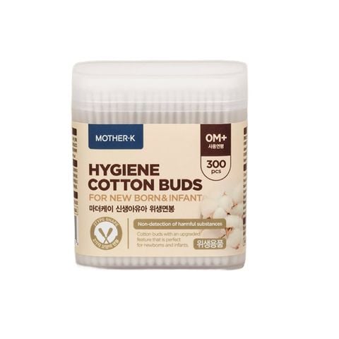 Tăm bông sơ sinh 1 đầu xoắn Mother-K Hàn Quốc 300c