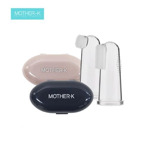 Bộ 2 bàn chải rơ lưỡi Silicon Mother-K Hàn Quốc