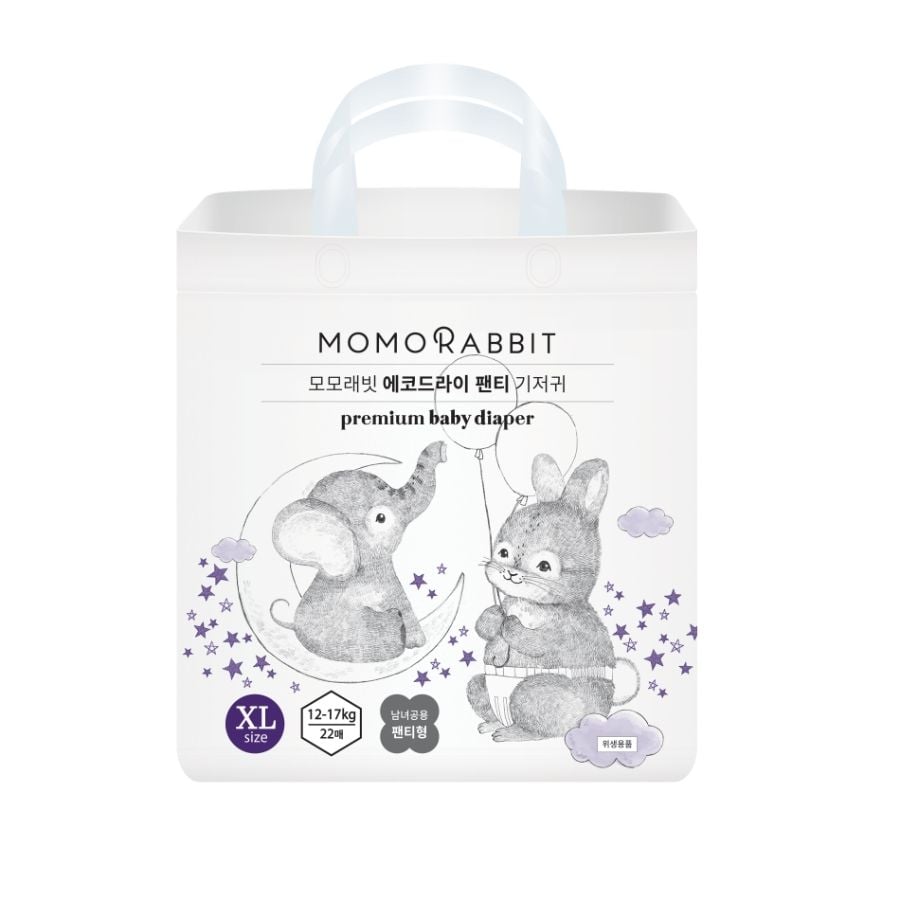 Bỉm quần ban đêm Momo Rabbit Baby Panty Diapers size XL22