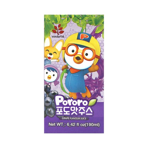 Nước ép trái cây Pororo vị Nho 190ml | snbshop.vn – Soc&Brothers