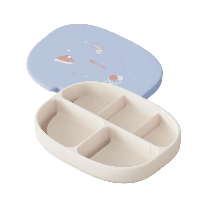 KHAY ĂN DẶM MOYUUM SILICONE SUCTION PLATE MÀU XANH