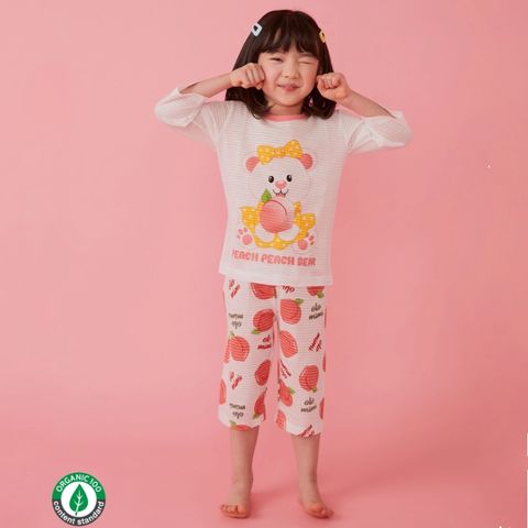 Bộ pijama lửng Olomimi bé gái Peach Peach