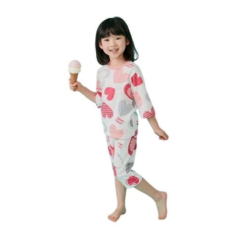 Bộ pijama lửng Olomimi bé gái Lovely Heart