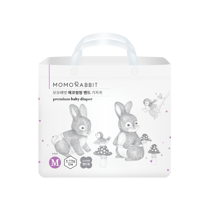 BỈM DÁN MOMO RABBIT BABY BAND DIAPERS SIZE M