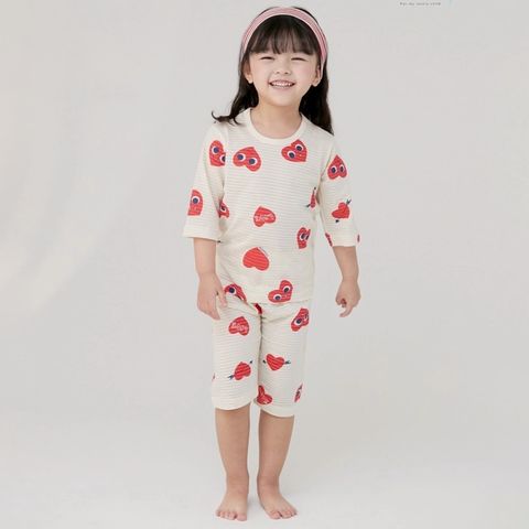 Bộ pijama lửng Olomimi bé gái Heart Heart