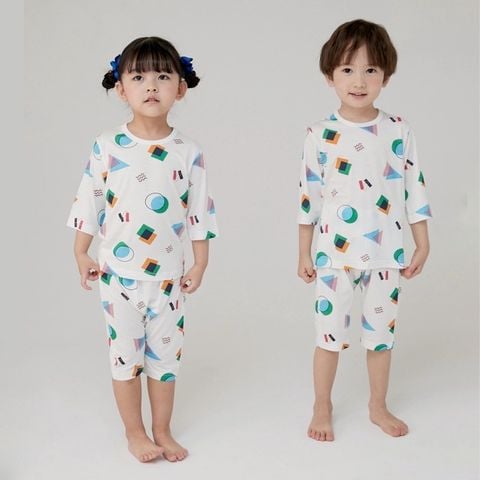 Bộ pijama lửng Olomimi bé trai, bé gái Shapes