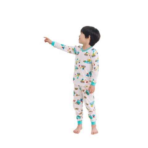 Bộ pijama Olomimi dài tay bé trai Dino Car
