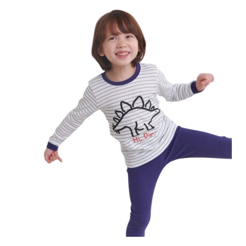 Bộ pijama Olomimi dài tay bé trai Hi, Dino
