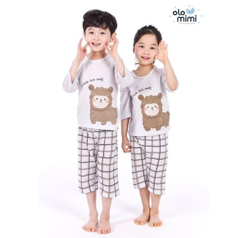 Bộ pijama lửng Olomimi bé trai, bé gái Baby Alpaca